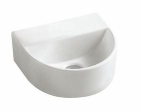 Wiesbaden Lara halfrond fonteintje 30x25x12 zonder kr.gat wit - WDtegels