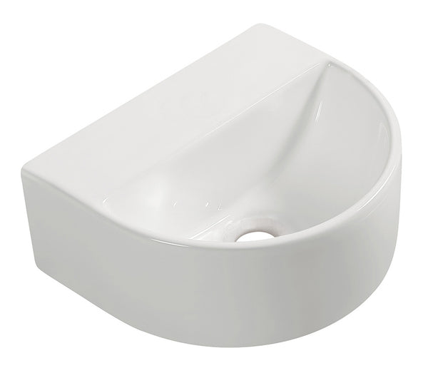 Lara fontein zonder kraangat | 30x25x12cm | Keramiek glans wit