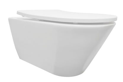 Stereo wandcloset rimless met Shade slim toiletzitting softclose en quick release mat wit - WDtegels