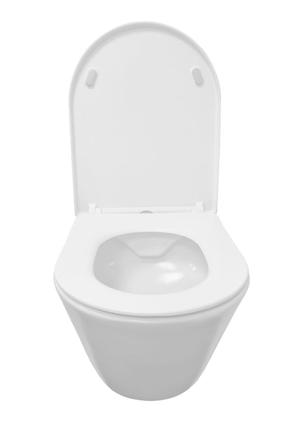 Stereo wandcloset rimless met Shade slim toiletzitting softclose en quick release mat wit - WDtegels