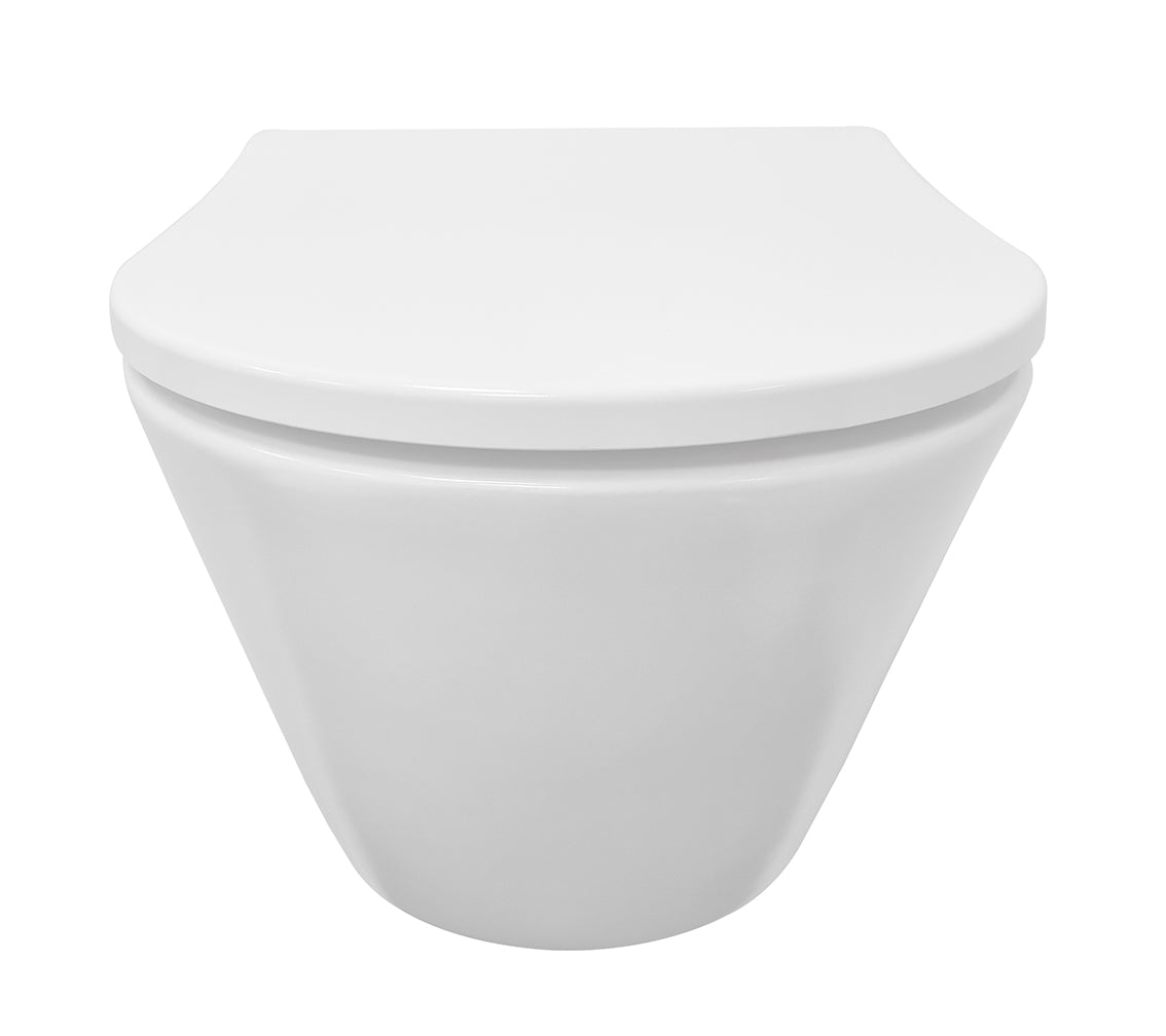 Stereo wandcloset rimless met Shade slim toiletzitting softclose en quick release mat wit - WDtegels