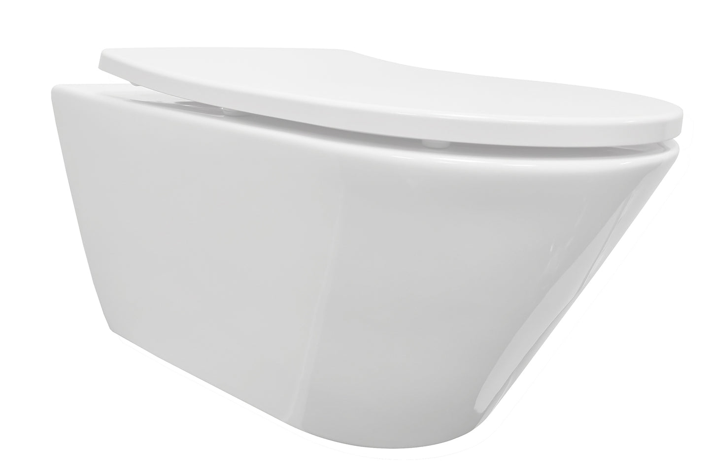 Stereo wandcloset rimless met Shade slim toiletzitting softclose en quick release glans wit - WDtegels