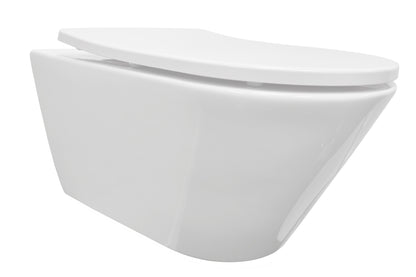 Stereo wandcloset rimless met Shade slim toiletzitting softclose en quick release glans wit - WDtegels