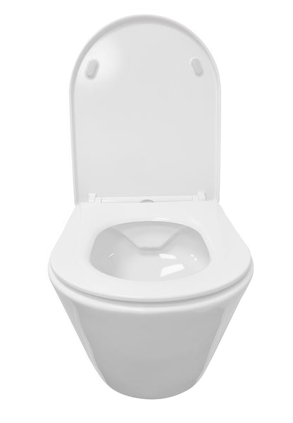 Stereo wandcloset rimless met Shade slim toiletzitting softclose en quick release glans wit - WDtegels