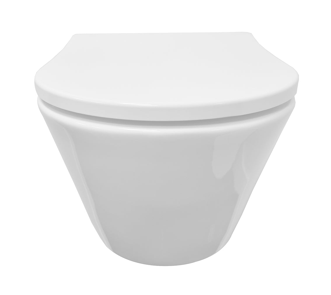 Stereo wandcloset rimless met Shade slim toiletzitting softclose en quick release glans wit - WDtegels