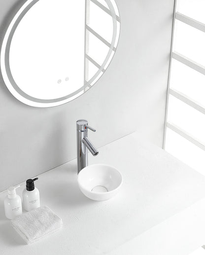 Consilio waskom rond 20 x 9 cm keramiek glans wit - WDtegels