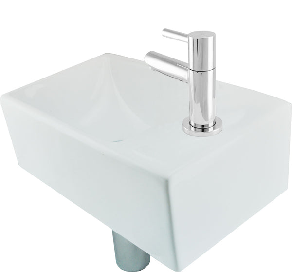Wiesbaden Fonteinset Rhea XXS Rechts + Amador kraan | 30.5x18x11cm