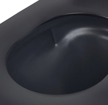 Vesta Tornado flush wandcloset rimless met Flatline toiletzitting softclose en quick release mat zwart - WDtegels