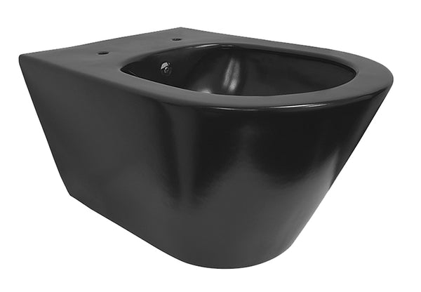 Stereo wall-mounted toilet rimless with bidet function, matt black