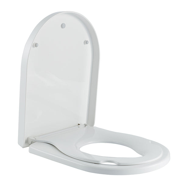 Vesta Family toilet seat with integrated child seat, soft close and quick release gloss white 