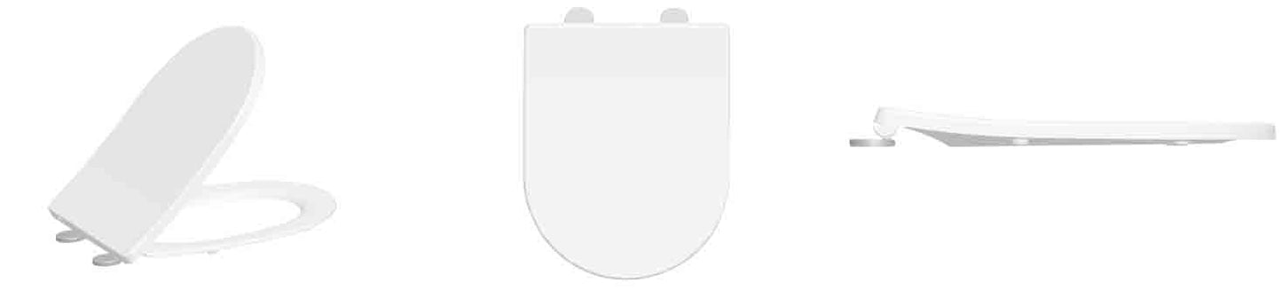 Shade slim toiletzitting softclose en quick release mat wit - WDtegels