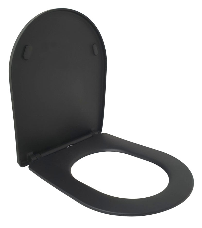 Shade slim toiletzitting softclose en quick release mat zwart - WDtegels