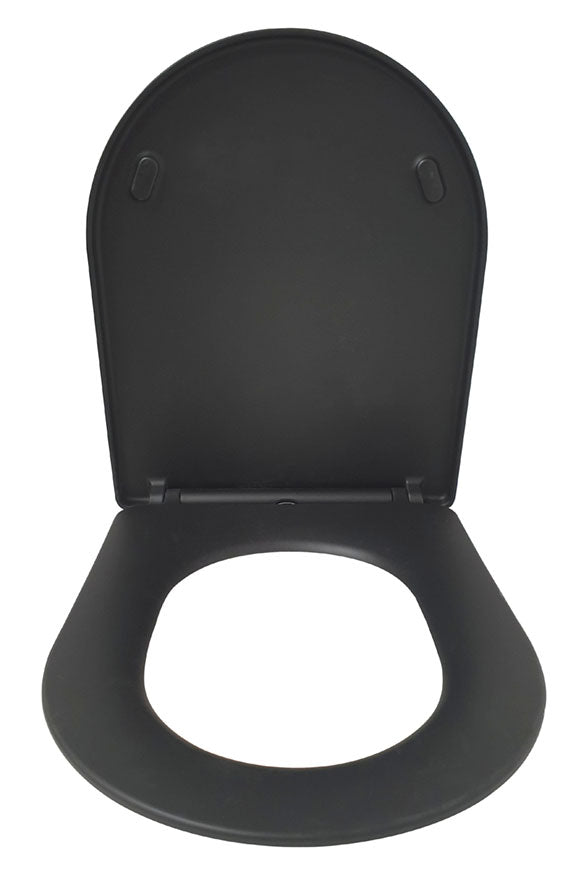 Shade slim toiletzitting softclose en quick release mat zwart - WDtegels
