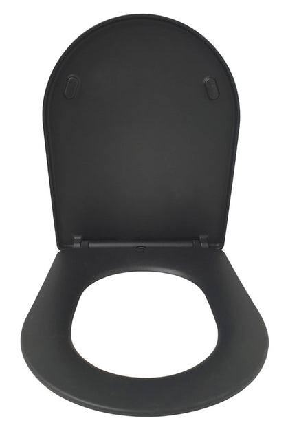 Shade slim toiletzitting softclose en quick release mat zwart - WDtegels