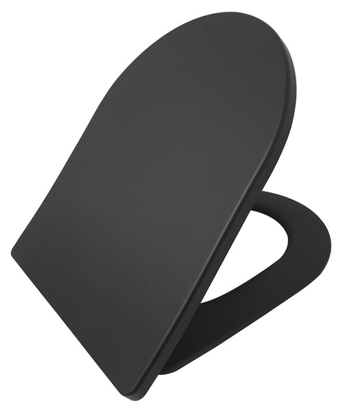Shade slim toilet seat soft-close and quick release matt black