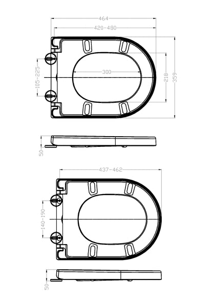 Wiesbaden Vesta toiletzitting softclose en quick release mat wit - WDtegels