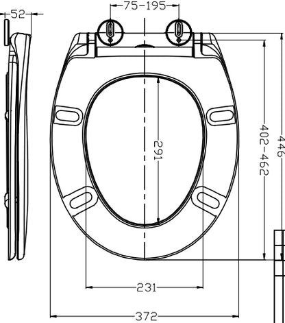 Ultimo 3.0 toilet seat soft close and quick release matt white