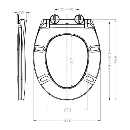 Ultimo 3.0 toilet seat soft close and quick release gloss white