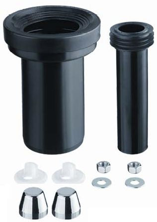 Wiesbaden Wandcloset aansluitset 90-110 180mm