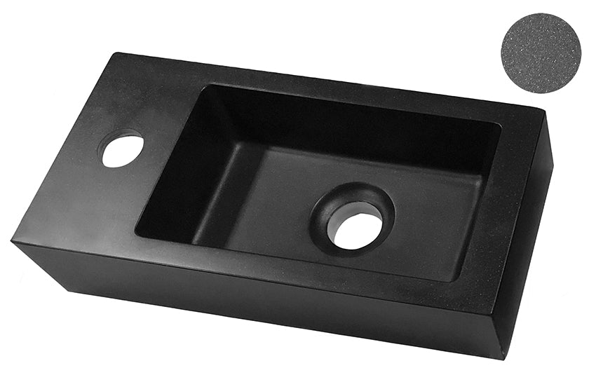Rhea S mini fontein links 36,5 x 18 x 9 cm quartz - WDtegels