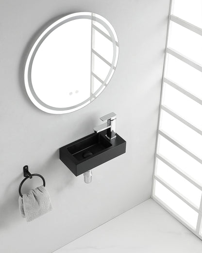 Rhea S mini fontein rechts 36,5 x 18 x 9 cm quartz - WDtegels