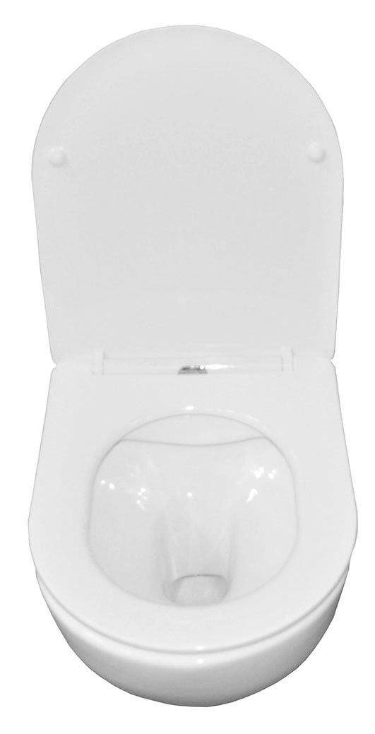 Nibiru rimless wandcloset met toiletzitting softclose en quick release glans wit - WDtegels