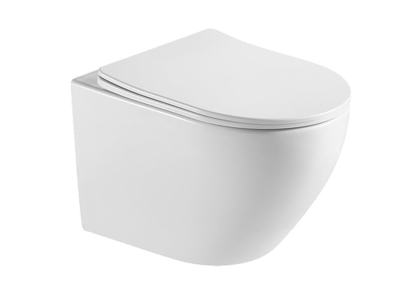 Nibiru rimless wandcloset + Toiletzitting | Softclose en quick release | mat wit