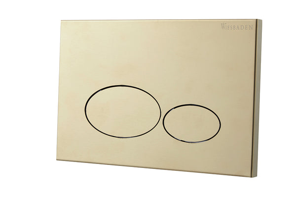 X32 Metal drukplaat voor inbouwreservoir | Geborsteld messing PVD