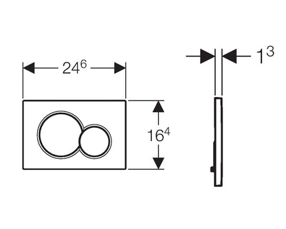 Wiesbaden Geberit Sigma-01 pressure plate white