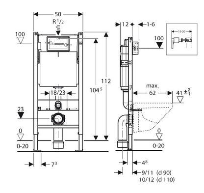 Wiesbaden Geberit Duofix Basic UP-100 inb.reservoir - WDtegels