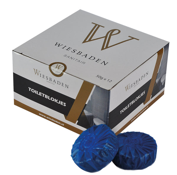 Wiesbaden set de 12 pastillas limpiadoras azules para Geberit