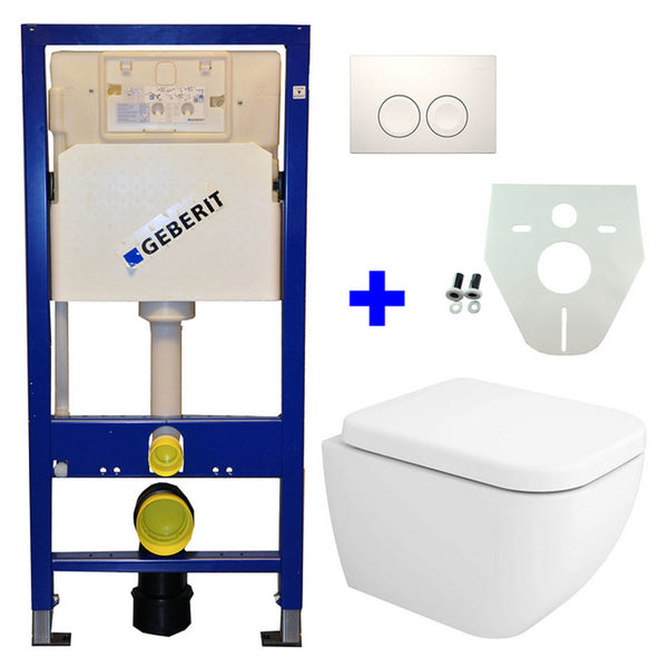 Geberit UP 100 Sky toilet + seat + Delta 25 white