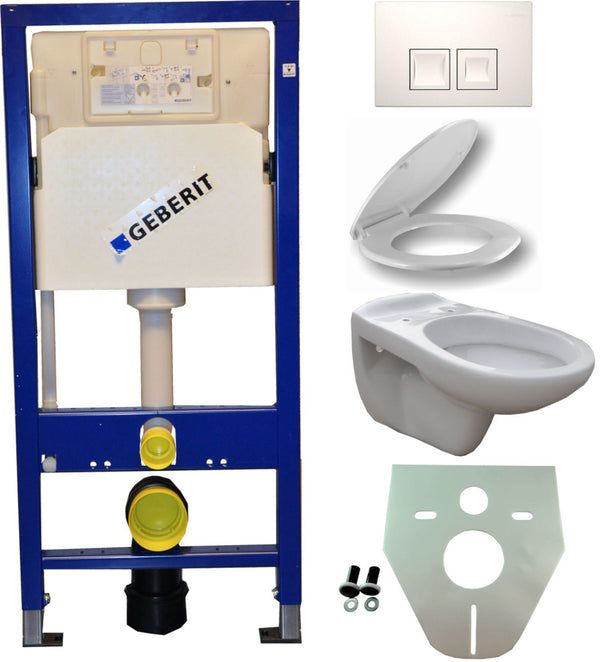 Inodoro Geberit UP 100 +Neptunus+ Asiento Nept.+ Delta 50 blanco Wiesbaden