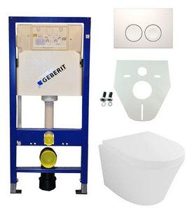Geberit UP 100 Vesta toilet + seat + Delta 25 white