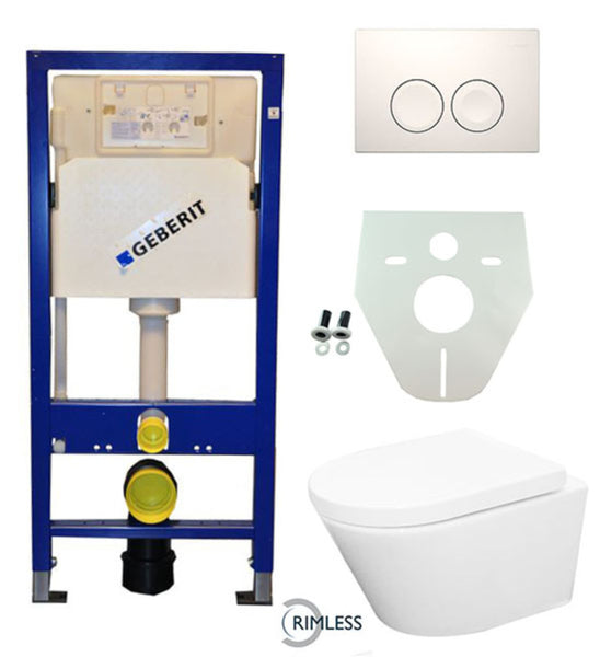 Wiesbaden Geberit UP 100 Vesta Rimless wc+zitt.+ Delta 21 wit