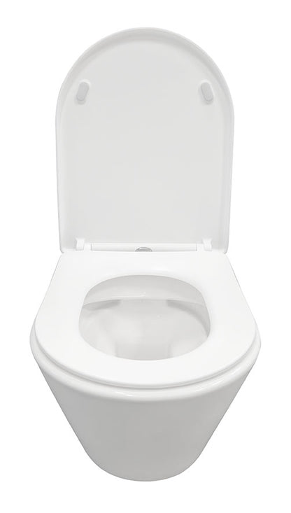 Vesta wandcloset rimless met Shade slim toiletzitting softclose en quick release glans wit - WDtegels