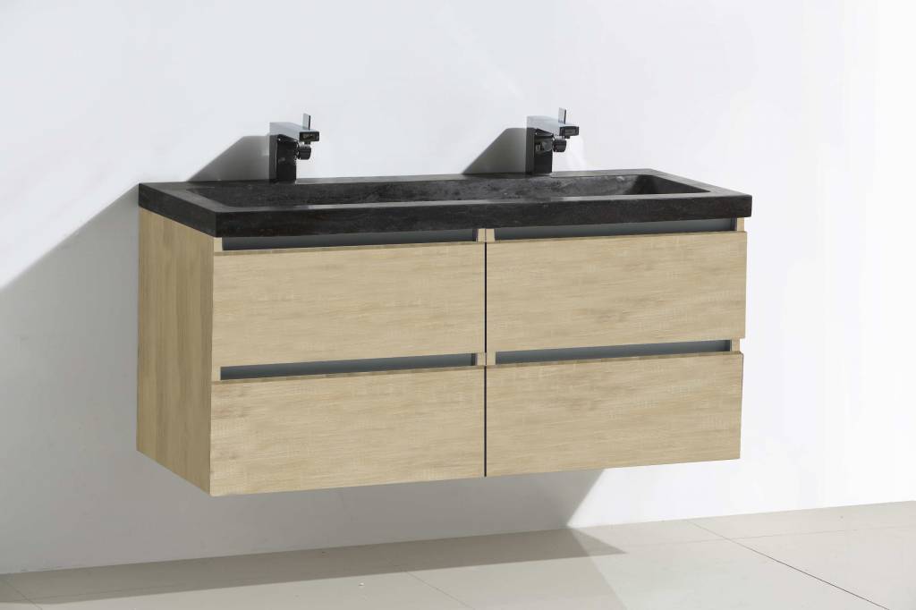 Badmeubel Trend Stone 120 Light Wood met 4 lades