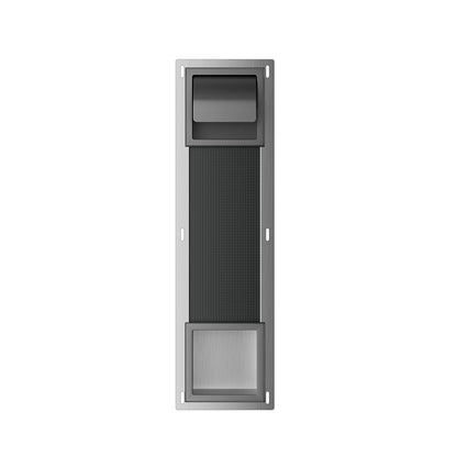 Rocko inbouw toiletrolhouder met klep en reserverolhouder gunmetal