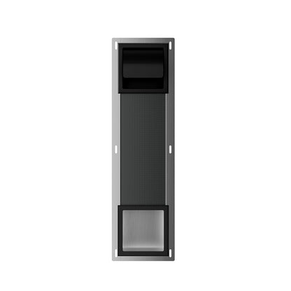 Rocko inbouw toiletrolhouder met klep en reserverolhouder mat zwart