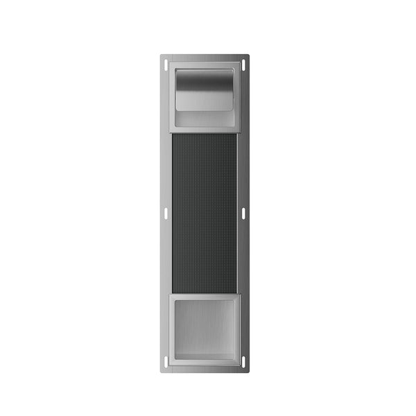 Rocko built-in toilet roll holder with flap and spare roll holder | Stainless steel