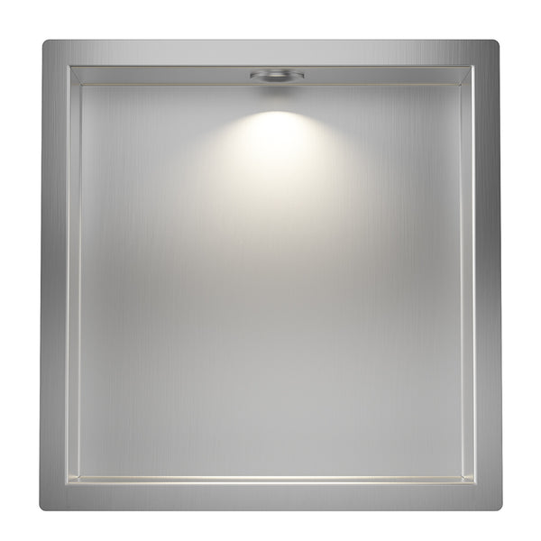 Demis recessed niche with LED | 30x30x7cm | Stainless steel