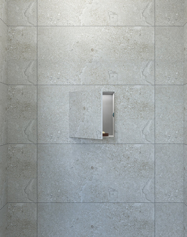 Demis built-in tileable niche | 30x30x14cm | Stainless steel