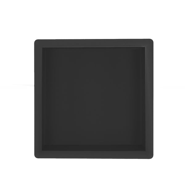 Wiesbaden Nicho de ducha empotrado | 30x30x7cm | Negro mate