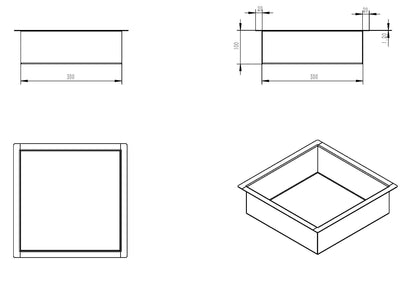 Wiesbaden inbouwnis 30x60x7cm mat-zwart - WDtegels