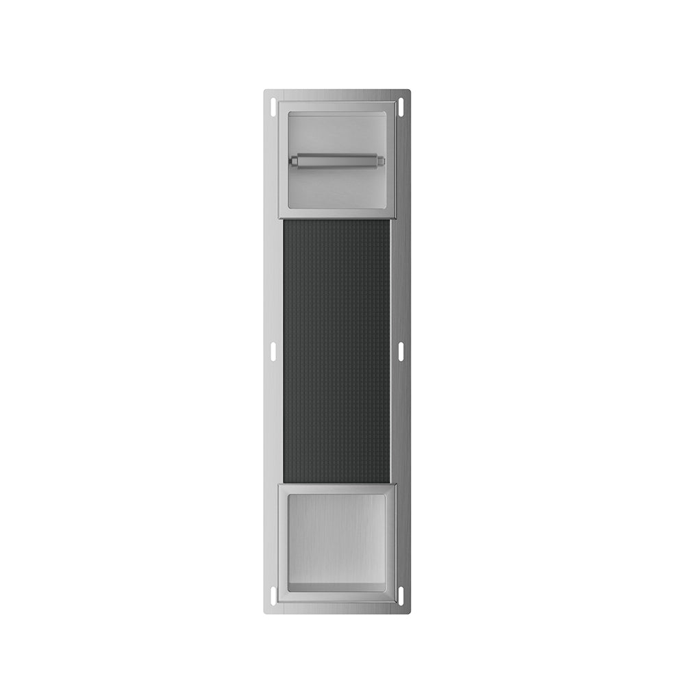 Wiesbaden built-in toilet roll holder + spare rolls stainless steel