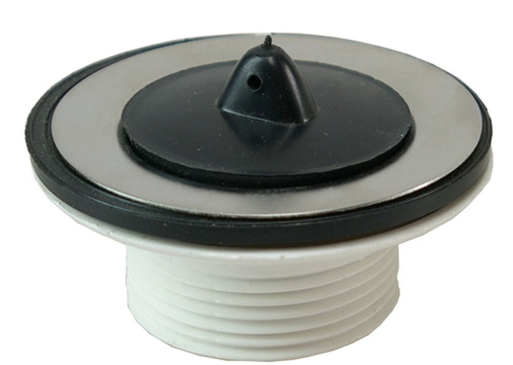 Losse kunststof plug met ketting 5/4 inchx60mm wit