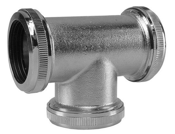 UniMatch pipe connector T-piece 32 mm chrome
