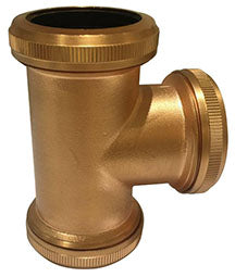 UniMatch tube connector T-piece 32 mm brushed copper