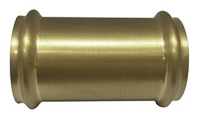 UniMatch tube connector 32 mm brushed brass PVD