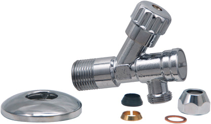 Luxor hoekstopkraan met filter 1/2 inch x 3/8 inch of knel 10mm chroom - afbeelding 2